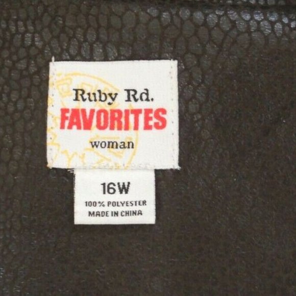 Ruby Rd 16W Brown Faux Snake Print Anorak Cinch Waist Toggles - Picture 7 of 8